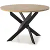 Image de Table 120 cm fixe MILENA W coloris chêne/noir