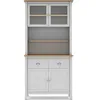 Image de CONCEPT1 Buffet Misti 4P2T blanc chêne 90 x 40 x h180,5cm MISTI-4P2T-BLANC