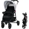Image de Poussette Bébé Légère et Repliable   Dossier Inclinable 5 Positions + Capote Extensible + Pliage Compact à Une Main + Harnais 5 Points + Panier de Rangement | Picky Asalvo