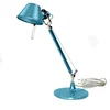 Image de Lampe de bureau ronde orientable en métal Bleu
