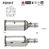 Image de AS FD1017 Filtre à particules Compatible avec PEUGEOT 307 3/5 portes 3A/C 307 SW 3H 307 Break 3E
