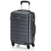 Image de ITACA - Valise Cabine 55x40x20 Rigide Légère à Roulette 4 Roues Pivotantes avec Cadenas à Combinaison Bagage Cabine Idéal pour Voyager en Avion Petite Valise Compacte Compatible avec Rya, Anthracite