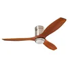 Image de Forlight LEDs C4 Ventilateur du Plafond Ip20 Stem 299Mm LED 15W Blanc Chaud - 3000K Nickel Satiné Bois 71