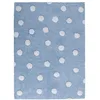 Image de PROMOTION - Tapis de sol enfant 120x160 cm bleu pois blanc