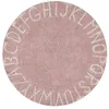 Image de Lorena Canals - Tapis Lavable Rond ABC Natural Vintage Nude - Rose pâle, Naturel - 97% Coton, 3% Autres Fibres. Base : Coton recyclé - Ø150 cm