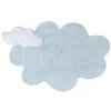 Image de Lorena Canals Tapis Lavable Puffy Dream 100% Coton -Bleu- Blanc- 170x110 cm