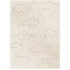 Image de Lorena Canals-Tapis Lavable pour Chambres d'enfants. Rugcyled Clouds en Couleur Naturelle-Fait à la Main en Forme Rectangle et fabriqué en Coton Naturel et en teintures Non Toxiques-Taille:90x130cm