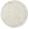 Image de Lorena Canals Tapis lavable, motif feuilles de bambou, pour salon, chambre à coucher, chambre d'enfant, fait à la main, coton naturel, taille : Ø 122 cm