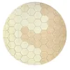 Image de Lorena Canals - Tapis Rond Chambre Enfant Coton Lavable en Machine Honeycomb - Enfant - Ivoire - Dimensions: 140 x CM