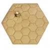 Image de Lorena Canals - Tapis de Jeu Enfant Coton Jaune Honeycomb - Enfant - Miel - Dimensions: 100 x 100 CM