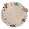 Image de Lorena Canals Interstellar Journey Tapis lavable en coton tissé à la main pour chambre à coucher, chambre d'enfant et chambre d'enfant 1,2 m de diamètre
