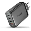 Image de NGS Bud 140W - Chargeur Mural Ultra Rapide avec 4 Ports, 3 USB-C(PD3.1 & PPS) 1 USB-A (QC 3.0 30 W) Compact et Portable pour Smartphones, tablettes, Ordinateurs Portables Matériaux GAN ignifuges