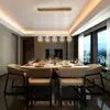 Image de Schuller Valencia Suspension LED Austral doré/clair, 5 lampes longue