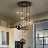 Image de Schuller Valencia Suspension Dark, fer, verre, ambre, smoke, Ø 55 cm