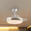 Image de Schuller Valencia Ventilateur de plafond LED Herón blanc/doré/gris/transparent Ø106 cm silencieux