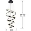 Image de Schuller Valencia Suspension LED Ring, noir, intensité lumineuse variable, à 8 lampes