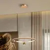 Image de Schuller Valencia Suspension LED Orane dorée, réglable en hauteur, Ø 60 cm