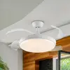 Image de Schuller Valencia Ventilateur de plafond LED Venturi blanc/transparent DC, Ø 106 cm silencieux