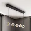 Image de Schuller Valencia Suspension LED Zaria, à 5 lampes, noir, transparent, métal, acrylique