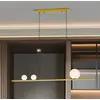 Image de Schuller Valencia Suspension LED Mila, couleur or, longueur 120 cm, à 3 lampes.