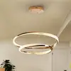 Image de Schuller Valencia Suspension LED Orbitas, Ø 80 cm, couleur or, métal, variateur d'intensité