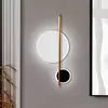 Image de Schuller Valencia Applique murale LED Duo, hauteur 52 cm, noir/doré, métal