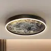 Image de Schuller Valencia Plafonnier LED Stone Ø 60 cm, CCT, noir, métal, acrylique