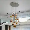 Image de Schuller Valencia Suspension LED Charlize 16 ampoules, à intensité variable par triac, verre de