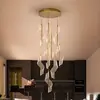 Image de Schuller Valencia Suspension LED Velas à 9 lampes, dorée, métal, plastique