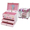 Image de Tachan CPA Toy Group 729T00820 Boîte à bijoux musicale pour enfant avec ballerine et deux tiroirs amovibles avec miroir 14,5 x 16 x 11 cm (CPA Toy Group 729T00820)