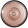 Image de FONTINI - Poussoir en porcellaine noire carcasse et bouton cuivre brillant Dimbler