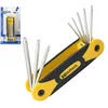 Image de Jeu de clés Torx pliables 8 pièces inviolables Clé Torx hexagonale Clé étoile