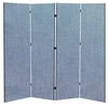 Image de Cloison de séparation pliable pour plus d'intimité - Tissu Oxford - Portable - Texture coton - Pour la maison, le bureau, la chambre à coucher - 4 panneaux