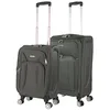 Image de ITACA - Set Valise Souple 4 Roues 2 pcs, Set De Valises Souples De Voyage légère, Valise Soute Souple, Lot De Valises Légères Résistantes Pour Déplacements. Cadenas à Combinaison. Valise Extensi, Gris