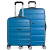 Image de ITACA - Set de Valise Rigide avec roulettes pivotantes - Léger, Grande capacité, Organisation astucieuse pour Les Voyages Longs, Bleu