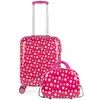 Image de ITACA - Valise Cabine Enfant avec Roues pivotantes. Valise légère pour Enfants, Bagages à Main, Compatible Ryanair. avec Trousse de Toilette et Cadenas à Combinaison., Fuchsia