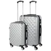 Image de ITACA - Set De Valise Rigide avec roulettes Pivotantes - Set Valise Léger, Grande Capacité, Organisation Astucieuse pour Les Voyages Longs, Argenté