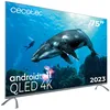 Image de Cecotec Téléviseur QLED 75" Smart TV Série V3+ VQU30075+, 4K UHD, Android TV 11, sans Bord, Assistant Vocal Google et Chromecast, Dolby Vision & Atmos, HDR10, HBBTV, 2023