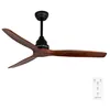 Image de Cecotec Ventilateur de plafond EnergySilence Aero 580. 70 W, Télécommande et minuterie, faible puissance, 3 lames de diamètre 52"/132cm, moteur en cuivre, 3 vitesses, couleur noyer