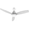 Image de Cecotec Ventilateur de Plafond EnergySilence Aero 5200 White Design Télécommande et Minuterie, 40W, Diamètre de 132 cm, Moteur DC, Lumière LED, 6 Vitesses, Fonction Hiver, Blanc/Pales Grises