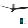 Image de Cecotec Ventilateur de Plafond EnergySilence Aero 5500 Aqua IronBlack Connected, Moteur DC 40W, Diamètre 132 cm, Basse Consommation, Wifi, Télécommande, Extérieur, Minuteur, Été et Hiver, Silencieux