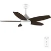 Image de Cecotec - Ventilateur de Plafond avec Lumière EnergySilence Aero 4200 White&DarkWood - 53 W, Diamètre 106 cm, Lampe LED 3 Teintes, Minuterie, 3 Vitesses, 5 Pales, Mode Été/Hiver