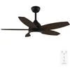 Image de Cecotec - Ventilateur de Plafond avec Lumière EnergySilence Aero 4200 Black&DarkWood - 53 W, Diamètre 106 cm, Lampe LED 3 Teintes, Minuterie, 3 Vitesses, 5 Pales, Mode Été/Hiver