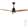 Image de Cecotec Ventilateur De Plafond Avec Lumière EnergySilence Aero 5275 DarkWood. 40 W, Diamètre 132 cm, 3 Pales et 6 Vitesses, LED 18 W, Télécommande et Minuterie, Mode Été/Hiver