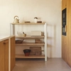 Image de Teulat - Bibliothèque 4 étagères crème - 125,5x42,5x128cm OS