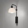 Image de Applique murale LED Bover Drep A/04, blanc, verre, noir, 2 700 K