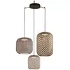 Image de Bover Nans S/3L suspension LED à 3 lampes, brune