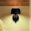 Image de Applique murale LED Bover Bol noir mat, aluminium, hauteur 27 cm