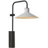 Image de Applique murale LED Bover Platet A/02 noir/gris