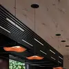 Image de Suspension LED encastrable Bover Valentina S24, noir/cuivre